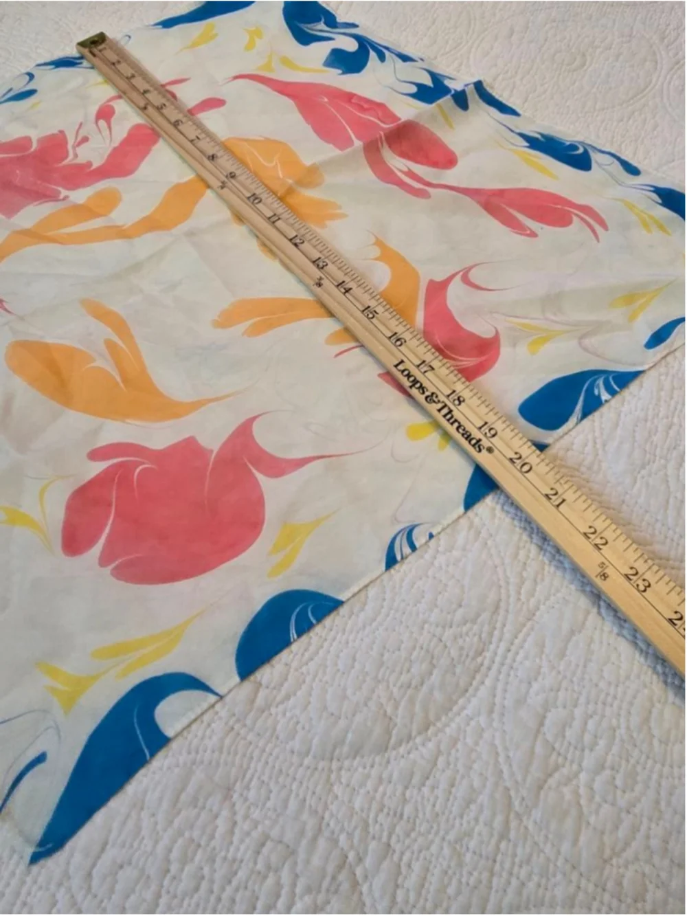 Set of two pure SILK Scarves White Blue Multi-color Styling Accessories